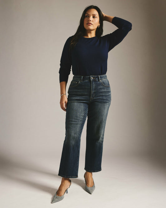 Donna High Rise Curve Straight Leg Jeans 27 Inch - Field of Dreams Ind | Universal Standard