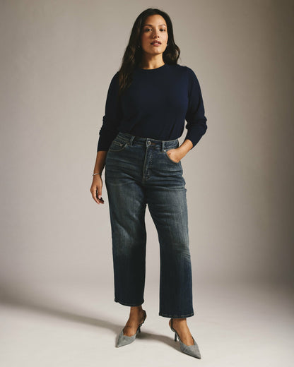 Donna High Rise Curve Straight Leg Jeans 27 Inch - Field of Dreams Ind | Universal Standard