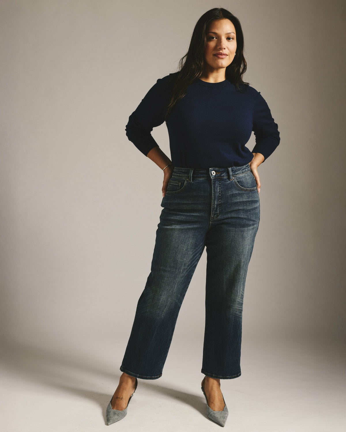 Donna High Rise Curve Straight Leg Jeans 27 Inch - Field of Dreams Ind | Universal Standard