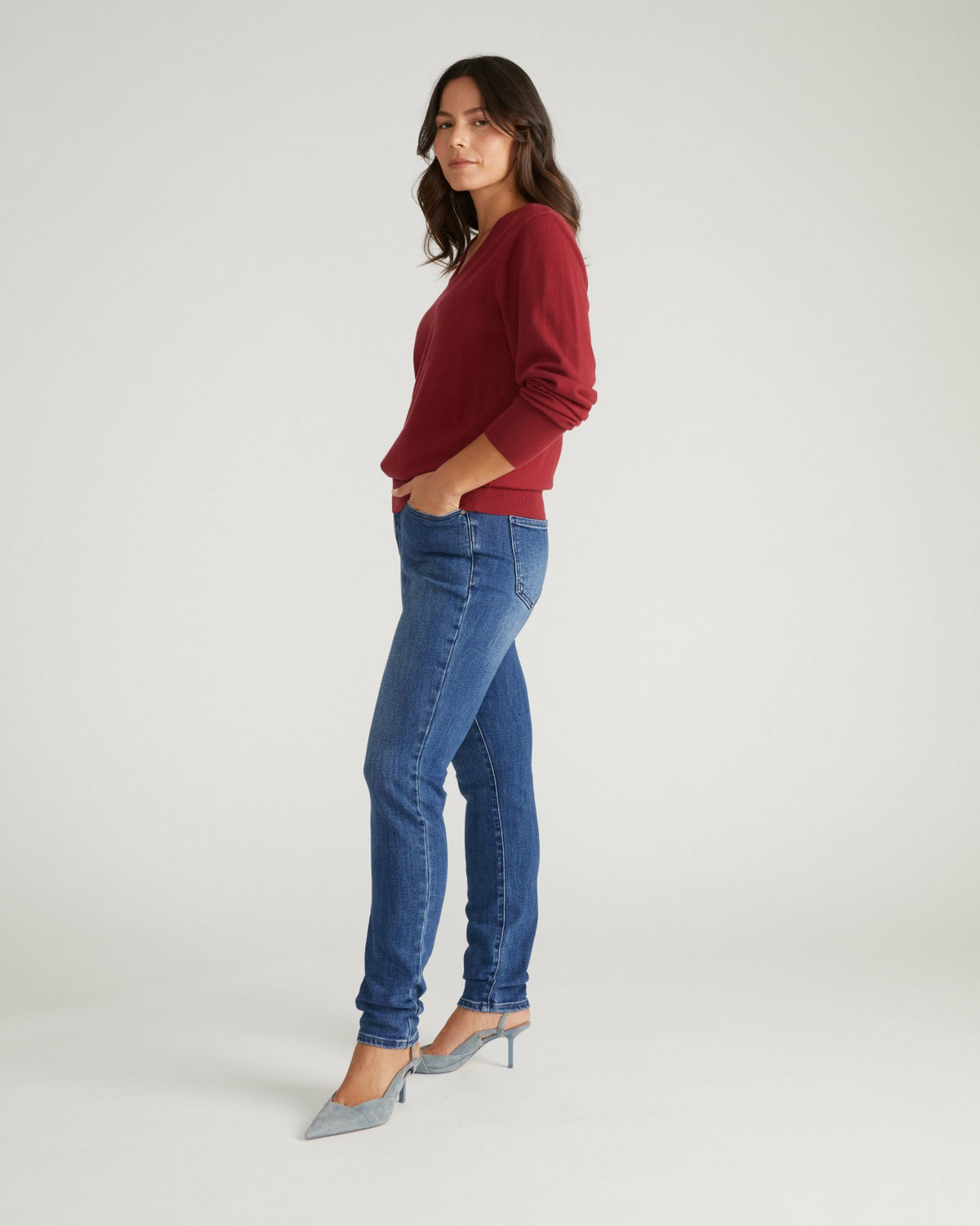 Joni High Rise Curve Slim Leg Jeans 32 Inch - True Blue | Universal Standard