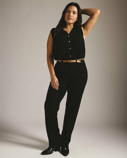 Donna High Rise Curve Straight Leg Jeans 32 Inch - Jet Black | Universal Standard