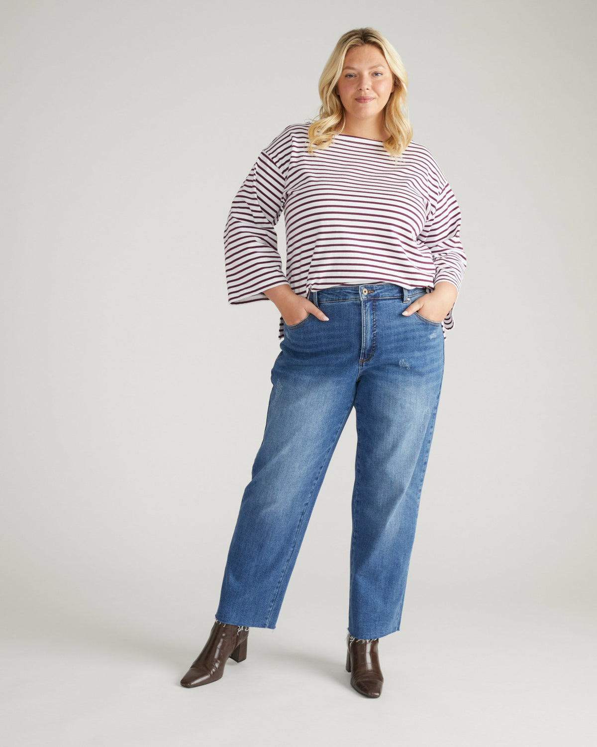 Etta High Rise Straight Leg Jeans 31 Inch - Camden Blue | Universal Standard