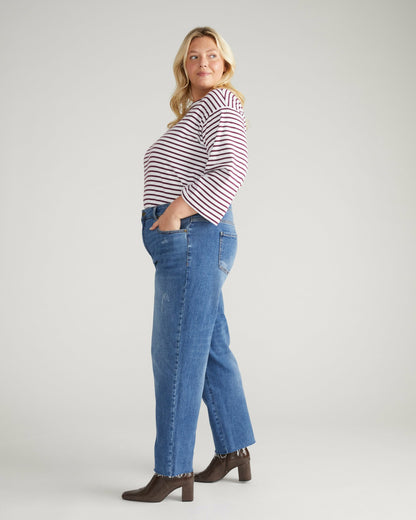 Etta High Rise Straight Leg Jeans 31 Inch - Camden Blue | Universal Standard