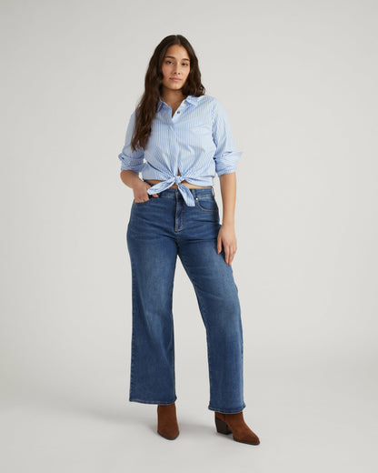 Roxy Relaxed Bootcut Jeans - Anzio Blue | Universal Standard