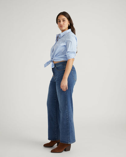 Roxy Relaxed Bootcut Jeans - Anzio Blue | Universal Standard
