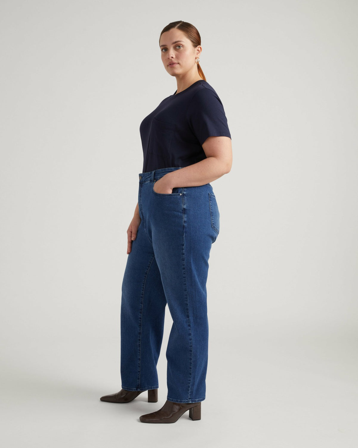 Ella High Rise Straight Leg Jeans - True Blue | Universal Standard