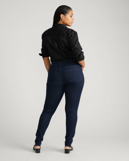 Seine Mid Rise Skinny Jeans 32 Inch - Dark Indigo | Universal Standard