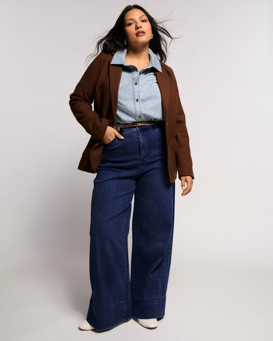 Carrie High Rise Wide Leg Jeans - Dark Indigo | Universal Standard
