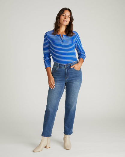 Seine High Rise Straight Leg Jean 29 Inch - Anzio Blue | Universal Standard