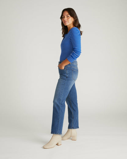 Seine High Rise Straight Leg Jean 29 Inch - Anzio Blue | Universal Standard