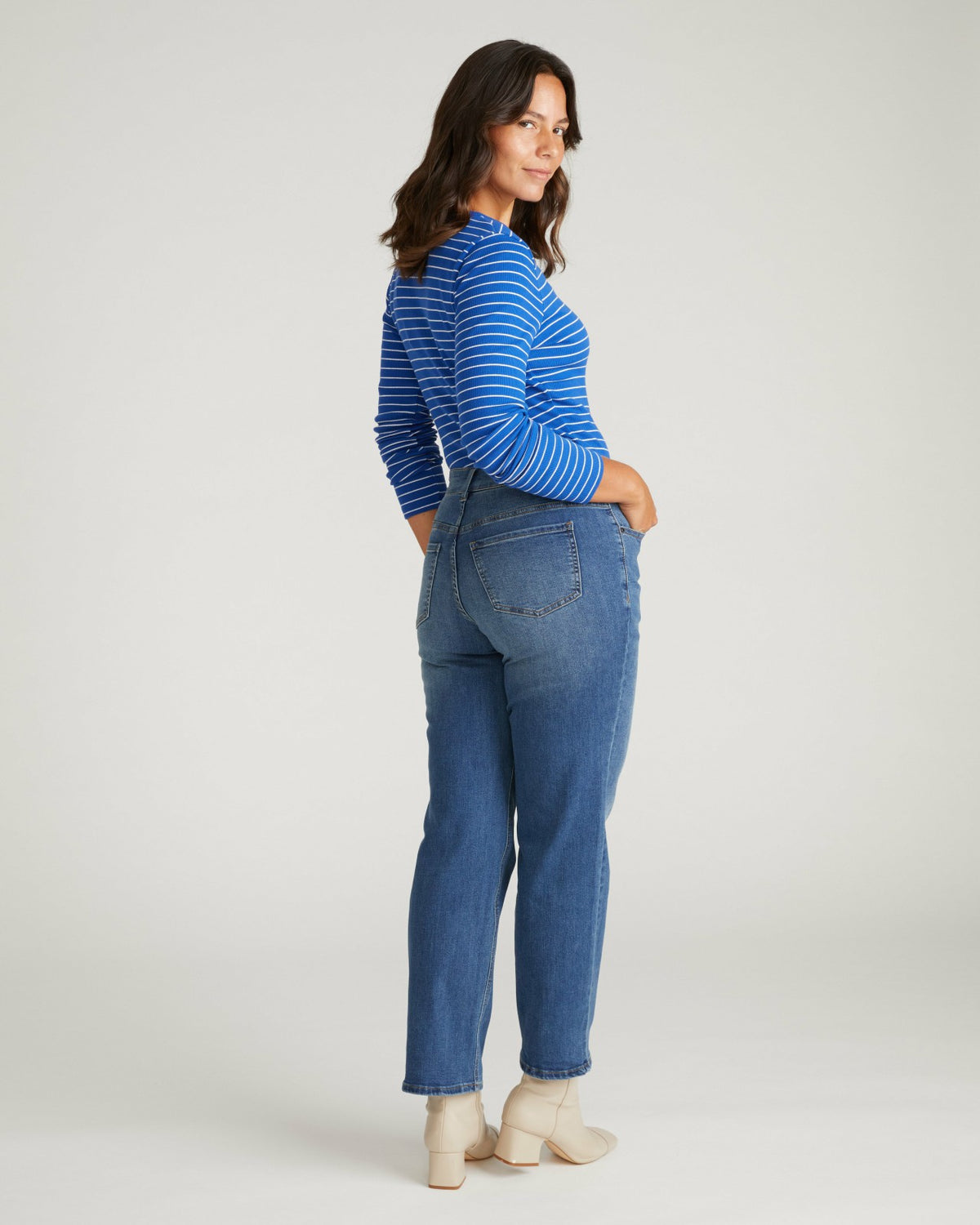 Seine High Rise Straight Leg Jean 29 Inch - Anzio Blue | Universal Standard
