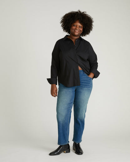 Seine High Rise Straight Leg Jean 29 Inch - Washed Vintage Indigo | Universal Standard