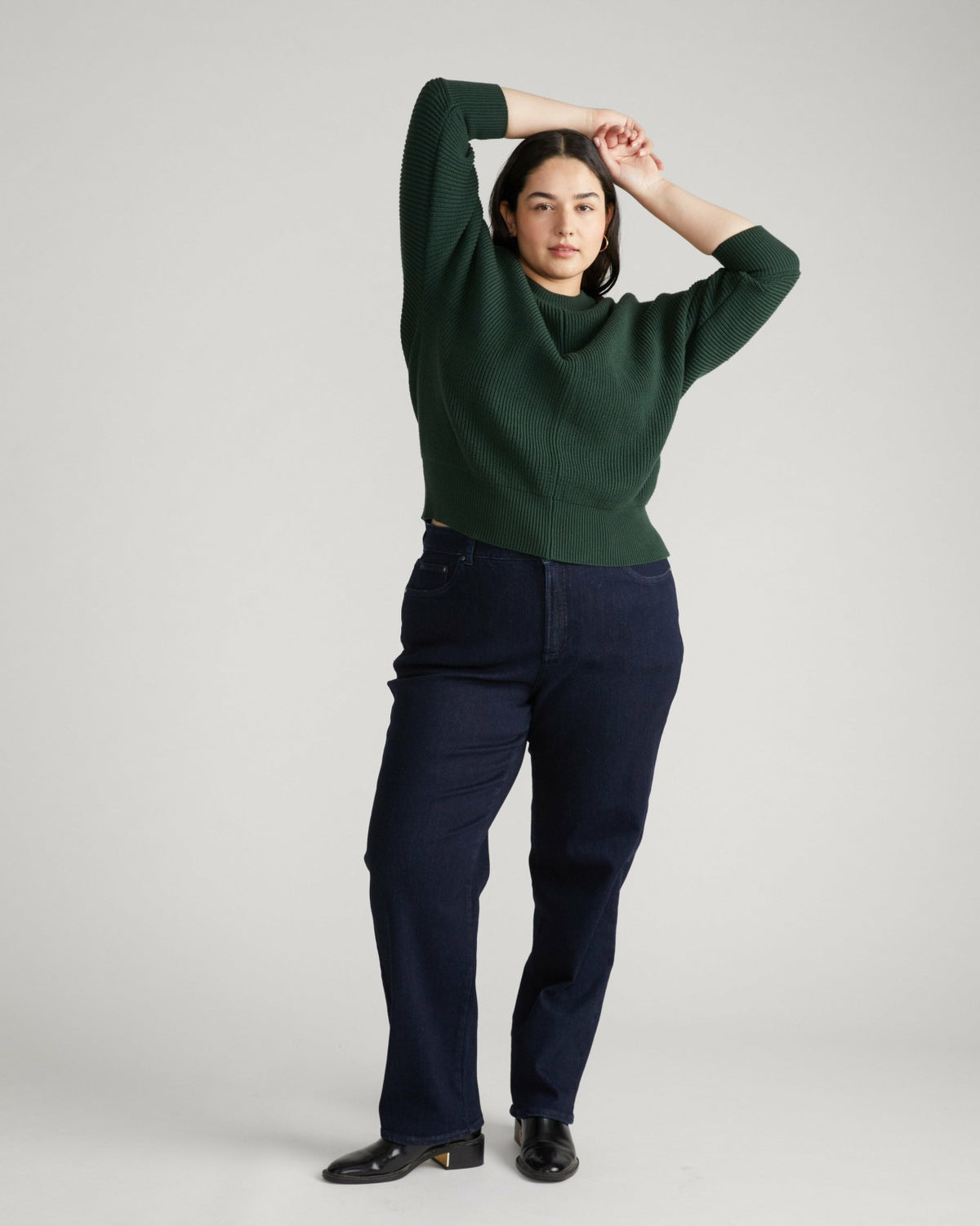 Donna High Rise Curve Straight Leg Jeans 32 Inch - Dark Indigo | Universal Standard