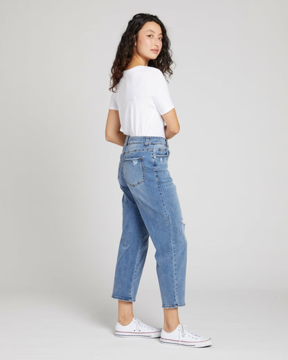 Donna High Rise Curve Straight Leg Jeans 27 Inch - Distressed Indigo | Universal Standard