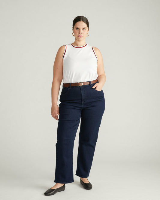Ella High Rise Straight Leg Jeans - Balearic Blue | Universal Standard