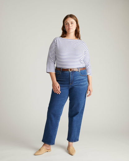 Etta High Rise Straight Leg Jeans 31 Inch - Aged Indigo | Universal Standard