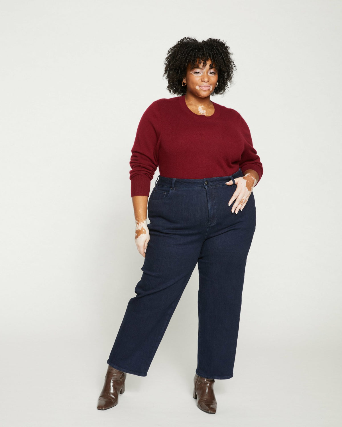 Donna High Rise Curve Straight Leg Jeans 27 Inch - Dark Indigo | Universal Standard