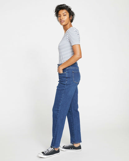 Donna High Rise Curve Straight Leg Jeans 32 Inch - Stonewash Indigo | Universal Standard