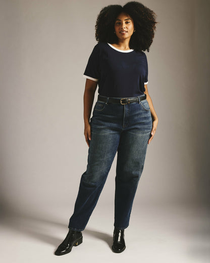 Donna High Rise Curve Straight Leg Jeans 32 Inch - Field of Dreams Ind | Universal Standard