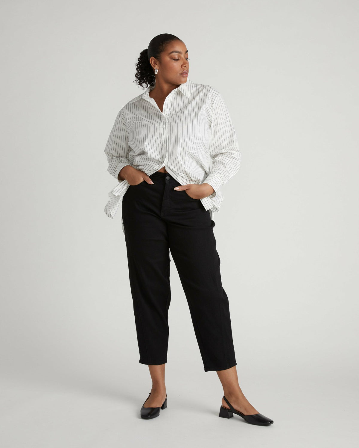 Dakota Twisted Leg Jeans - Jet Black | Universal Standard