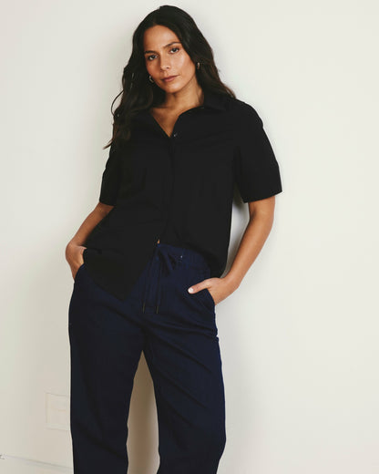 ComfortDenim Drawstring Jeans - Dark Indigo | Universal Standard
