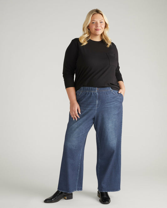 Wide Leg Sweatpant Jeans - Blue Mirage | Universal Standard