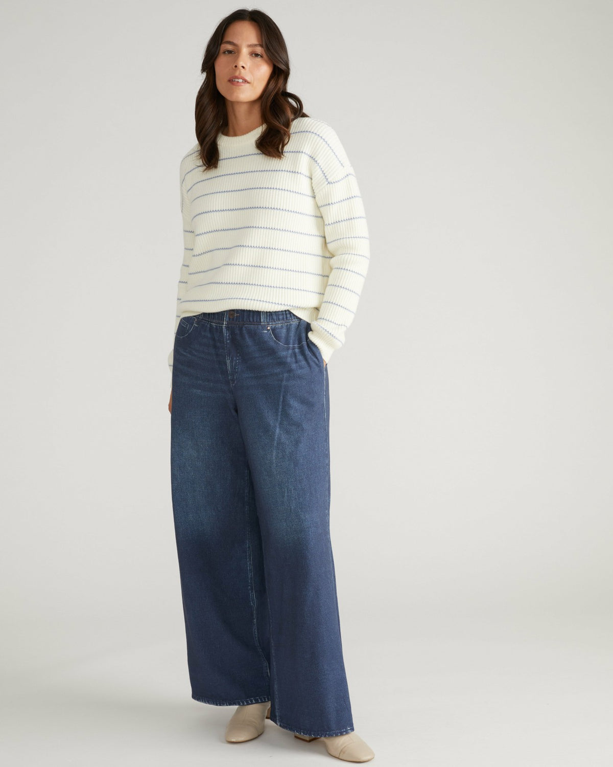 Wide Leg Sweatpant Jeans - Blue Mirage | Universal Standard