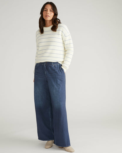 Wide Leg Sweatpant Jeans - Blue Mirage | Universal Standard
