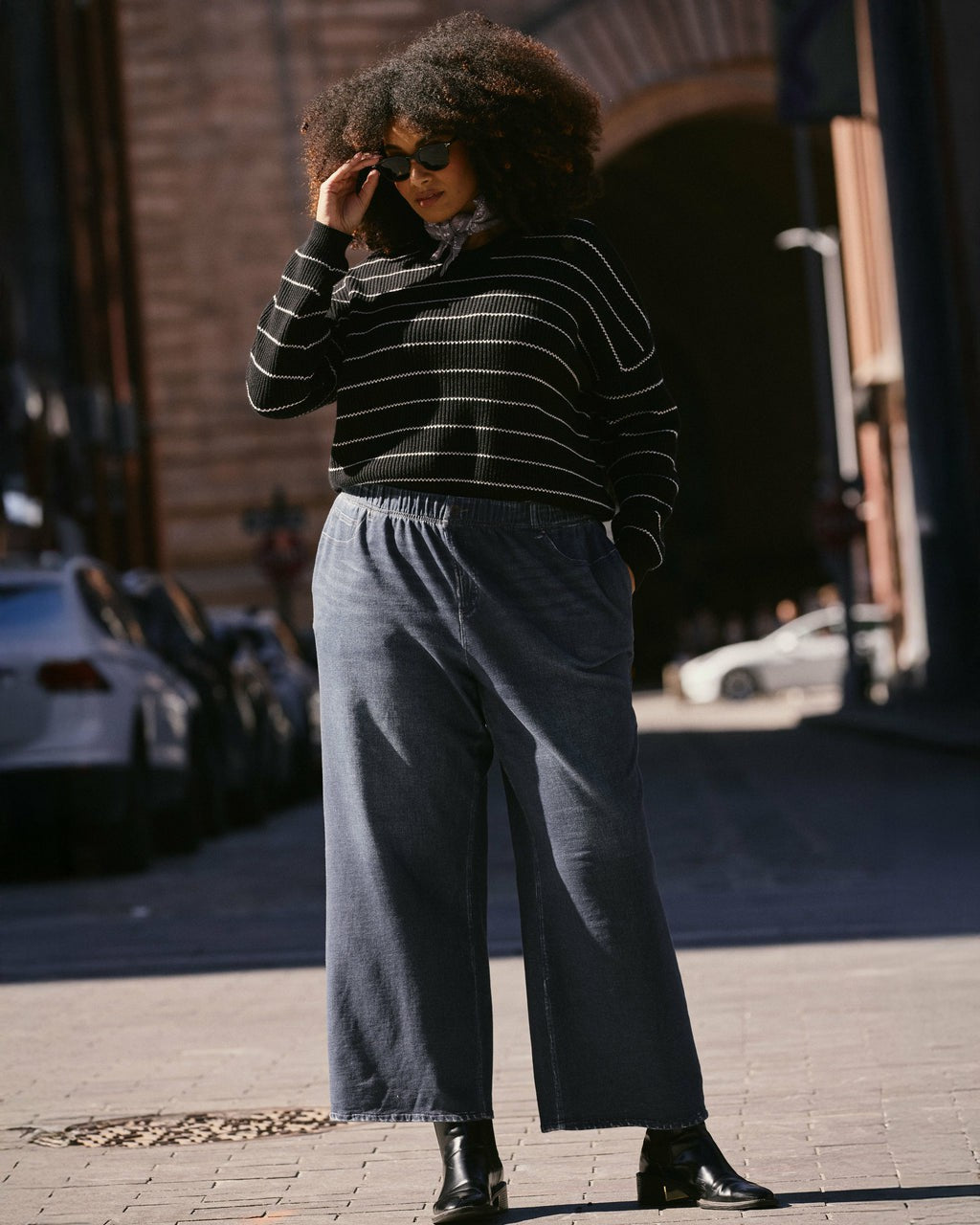 Wide Leg Sweatpant Jeans - Blue Mirage | Universal Standard