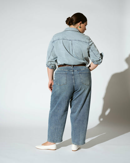 Lou High Rise Barrel Leg Jeans - Rizzo Blue | Universal Standard