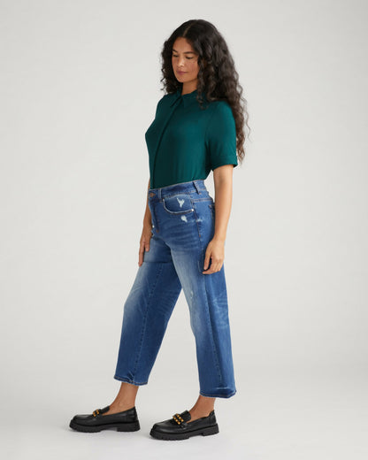 Bae Boyfriend Crop Jeans - Princeton Blue | Universal Standard