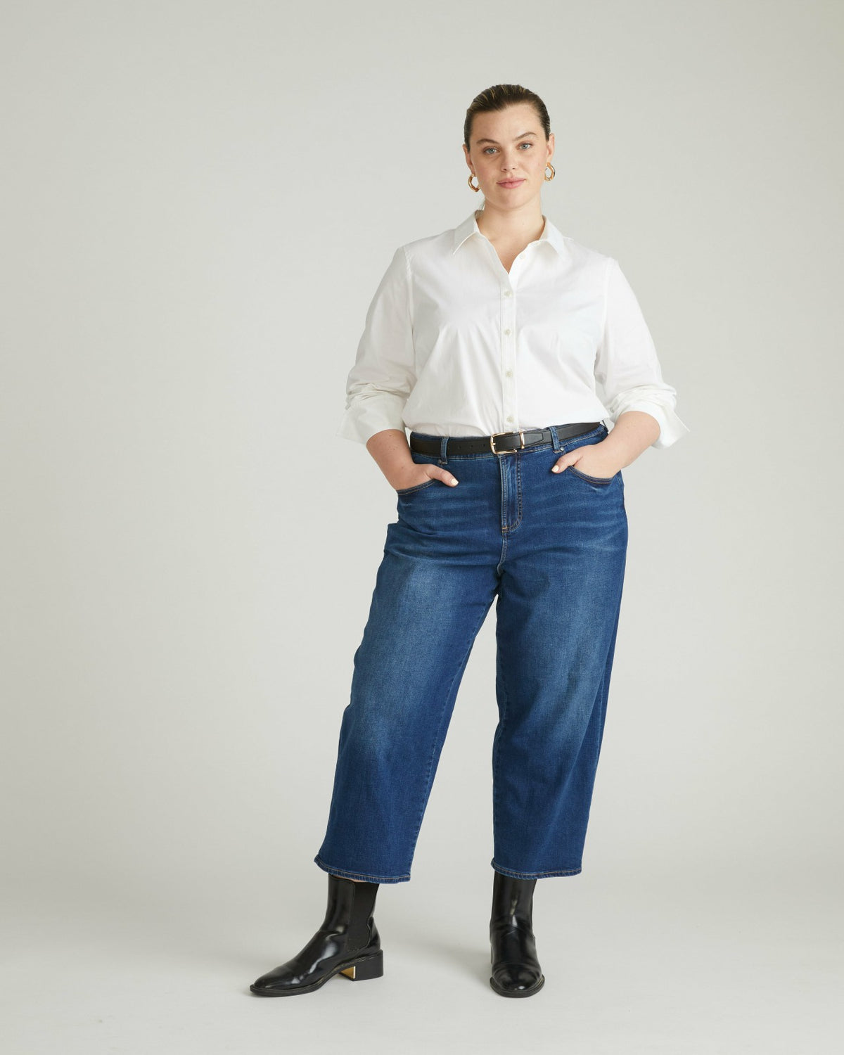 Bae Boyfriend Crop Jeans - Naval Blue Wash | Universal Standard