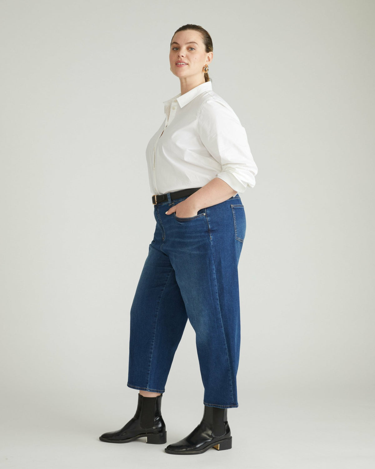 Bae Boyfriend Crop Jeans - Naval Blue Wash | Universal Standard
