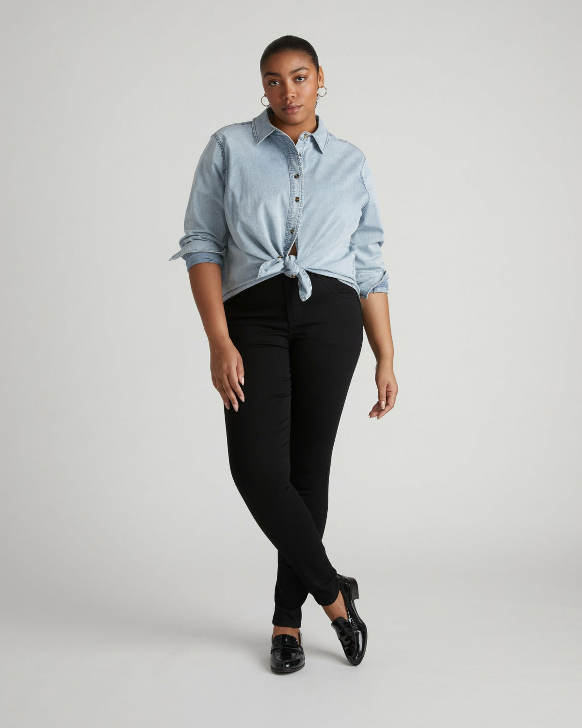 Seine High Rise Skinny Jeans 32 Inch - Jet Black | Universal Standard