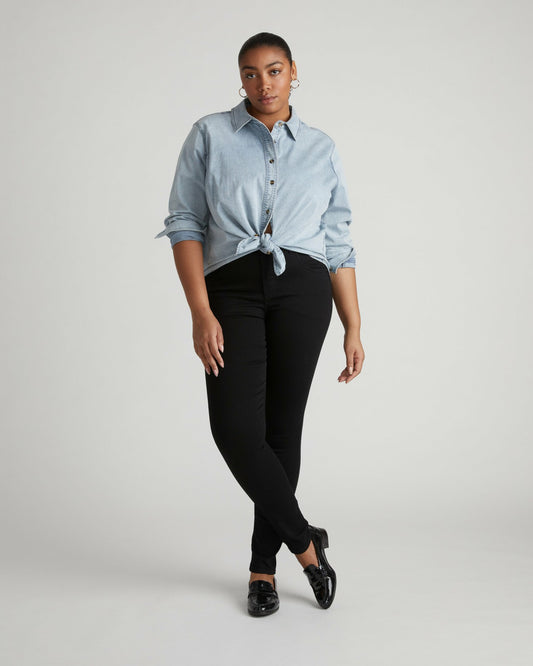 Seine High Rise Skinny Jeans 32 Inch - Jet Black | Universal Standard
