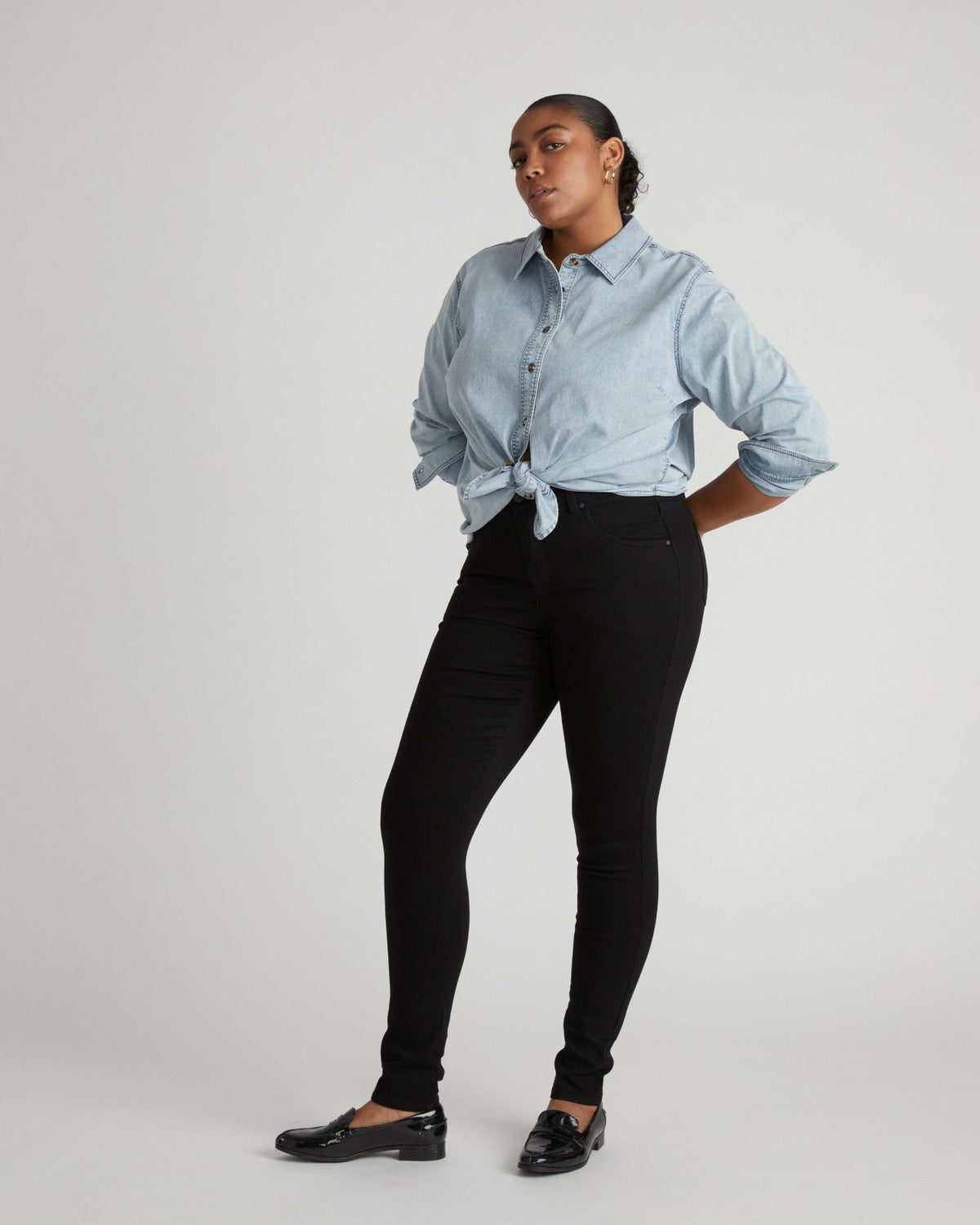 Seine High Rise Skinny Jeans 32 Inch - Jet Black | Universal Standard