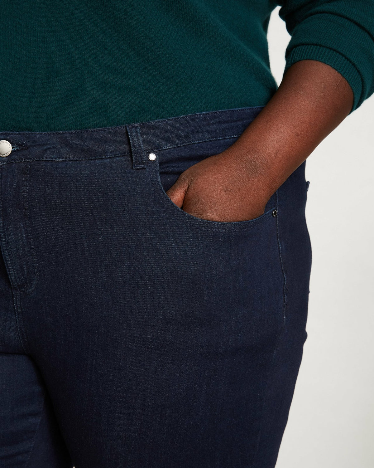 Seine Mid Rise Skinny Jeans 27 Inch - Dark Indigo | Universal Standard