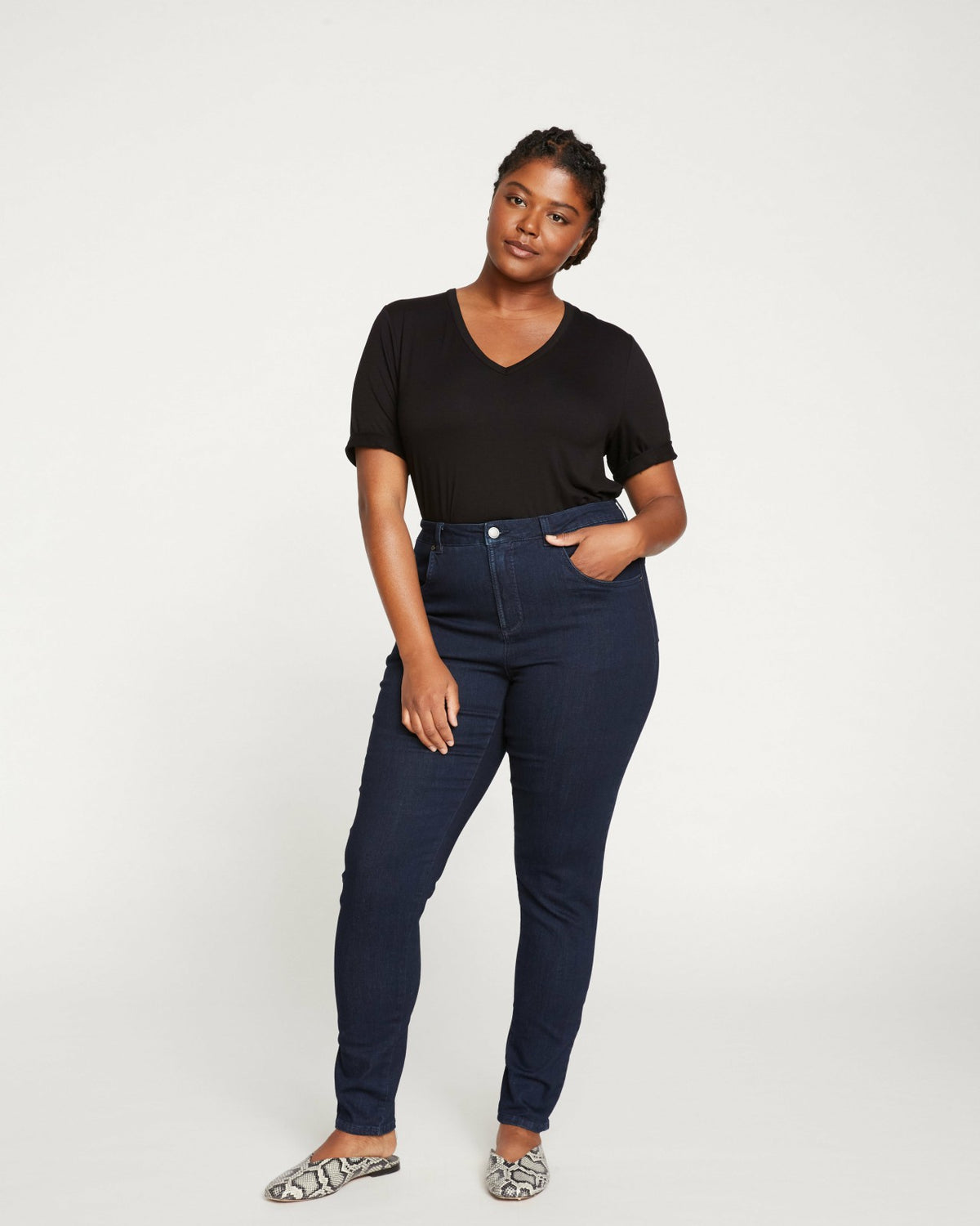 Seine High Rise Skinny Jeans 32 Inch - Dark Indigo | Universal Standard