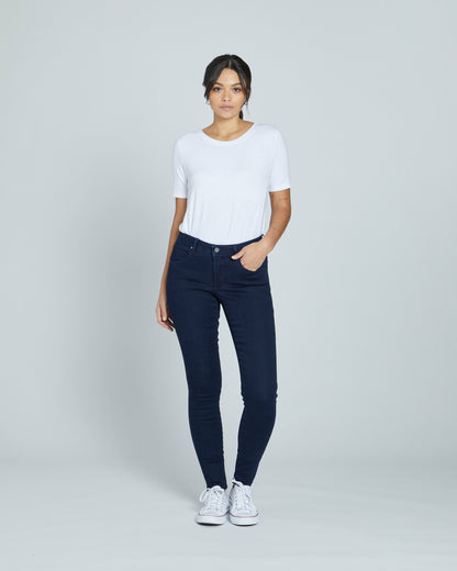 Seine High Rise Skinny Jeans 32 Inch - Dark Indigo | Universal Standard