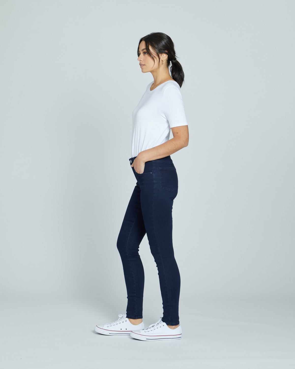 Seine High Rise Skinny Jeans 32 Inch - Dark Indigo | Universal Standard