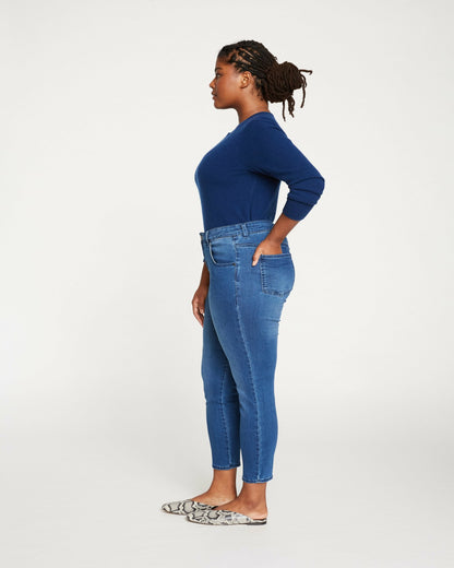 Seine Mid Rise Skinny Jeans 27 Inch - True Blue | Universal Standard
