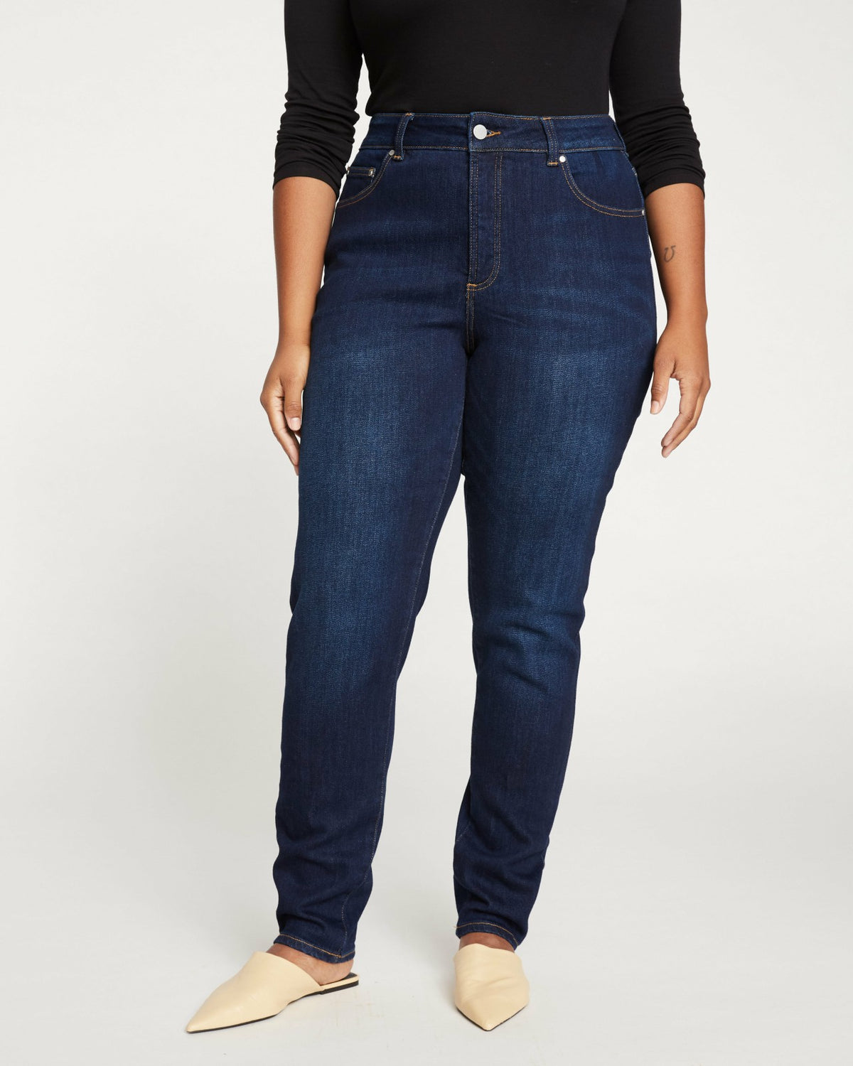 Joni High Rise Curve Slim Leg Jeans 32 Inch - Midnight Blue | Universal Standard