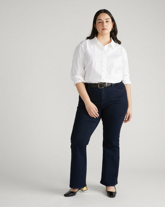 Farrah High Rise Flared Jeans - Dark Indigo | Universal Standard