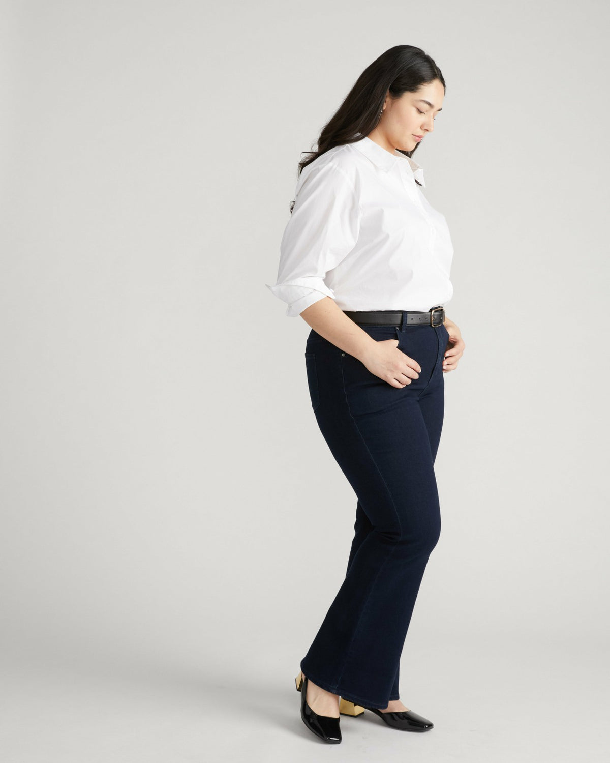 Farrah High Rise Flared Jeans - Dark Indigo | Universal Standard