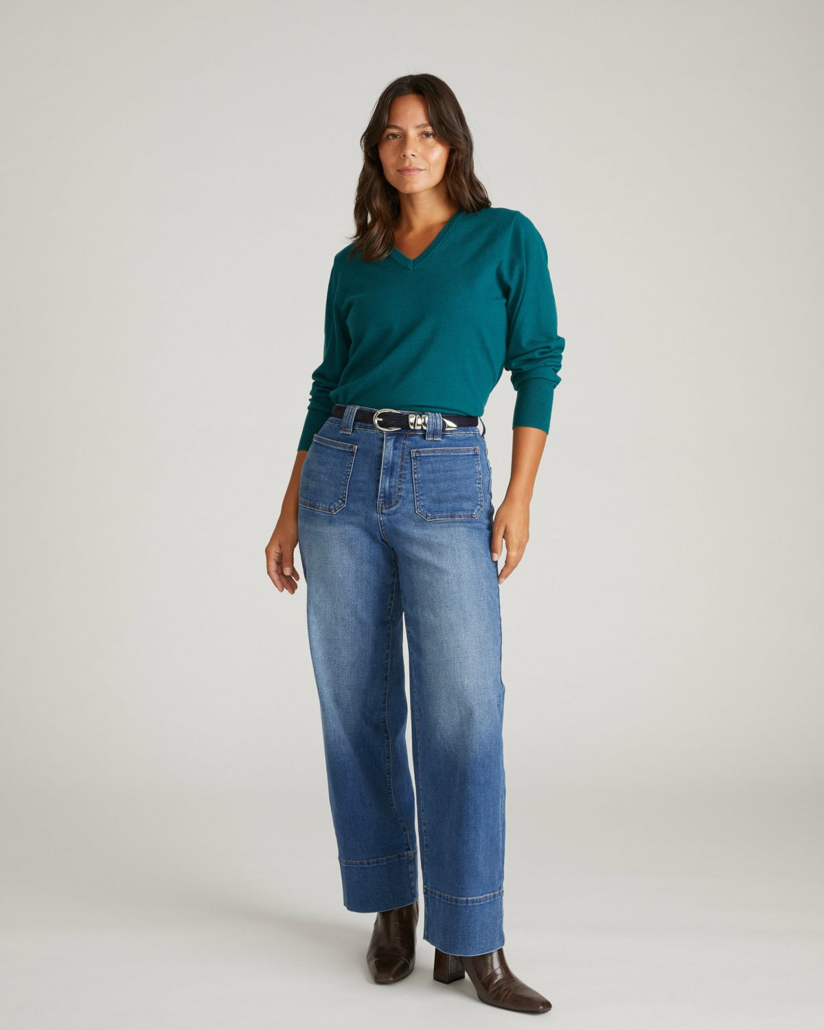 Claudia High Rise Stretch Jeans - Anzio Blue | Universal Standard