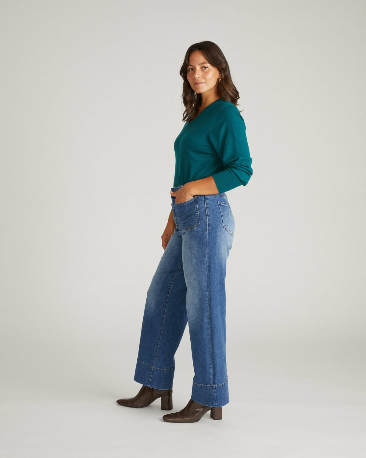 Claudia High Rise Stretch Jeans - Anzio Blue | Universal Standard