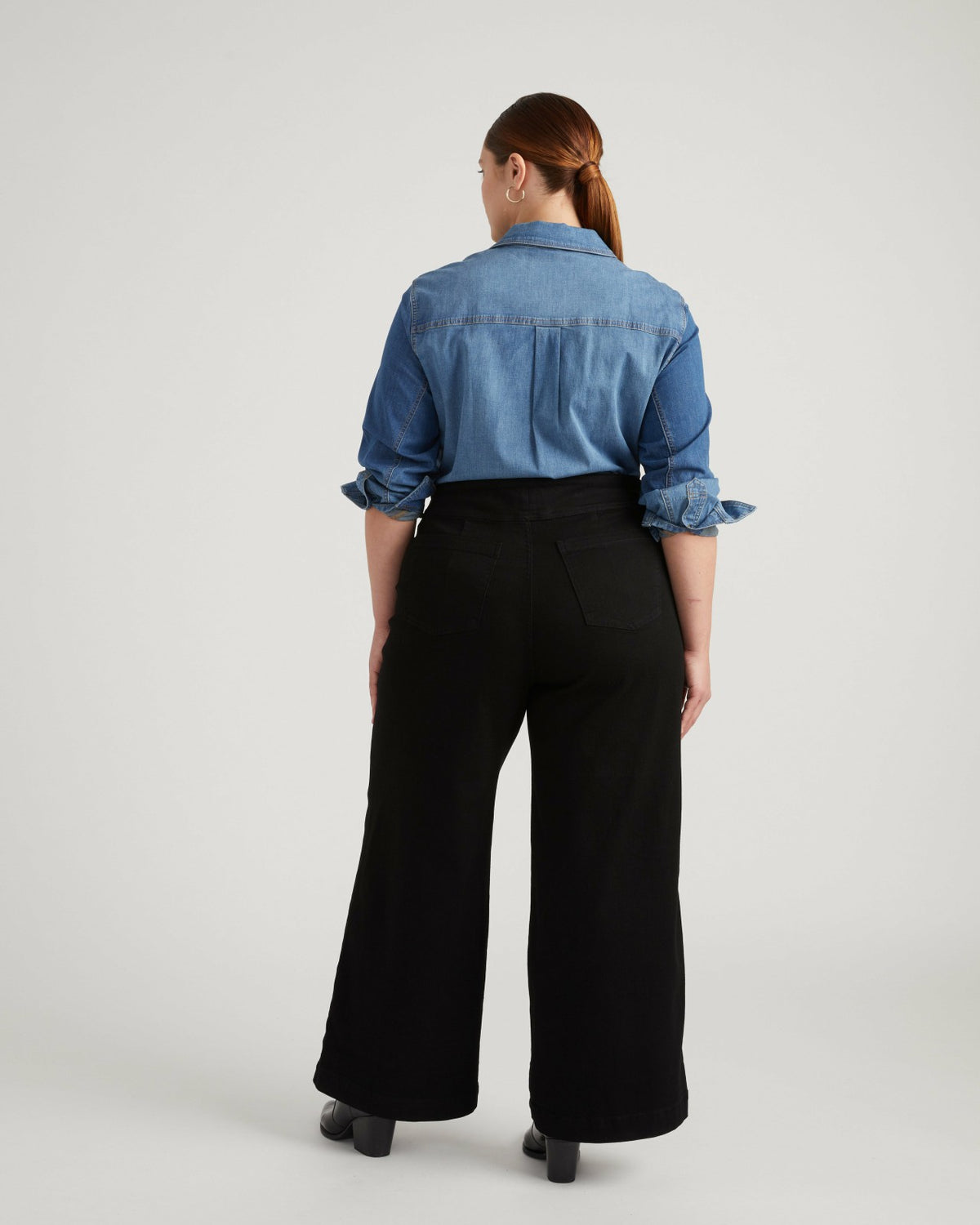 Charlie High Rise Sailor Jeans - Jet Black | Universal Standard