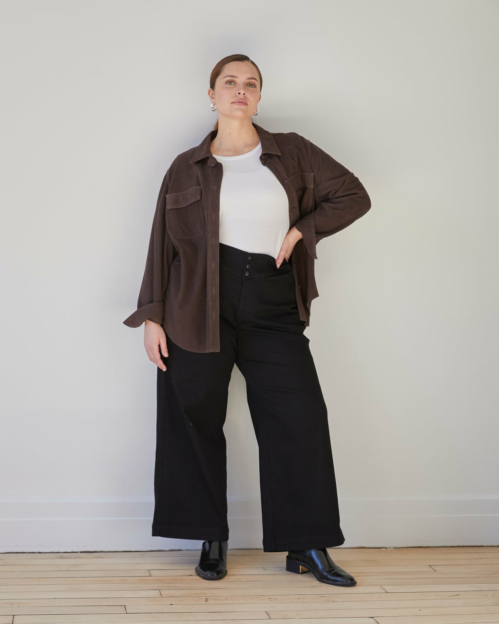 Charlie High Rise Sailor Jeans - Jet Black | Universal Standard
