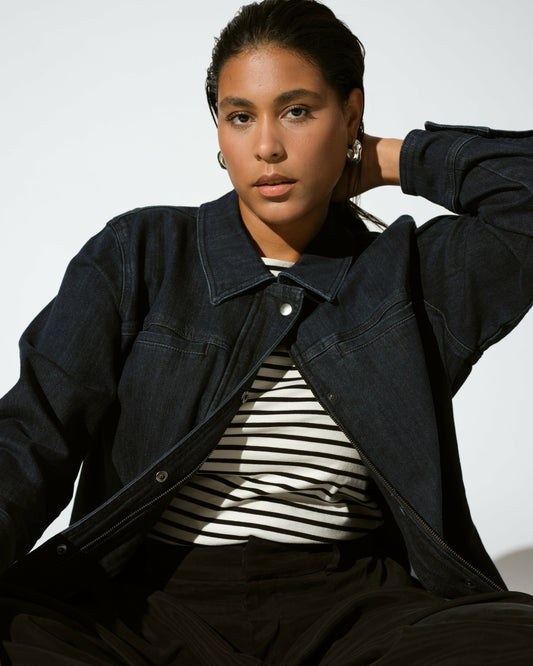 Denim Utility Jacket - Dark Indigo | Universal Standard