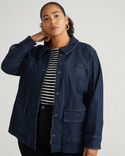 Denim Utility Jacket - Dark Indigo | Universal Standard
